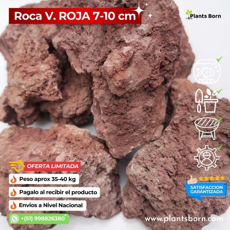 Compra Exclusiva Rocas Volcánicas Rojas para un Ambiente Sofisticado en Perú