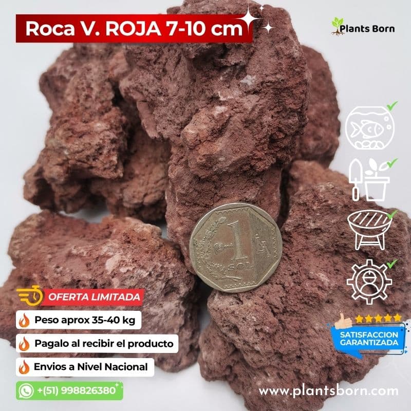 Haz tu Espacio Único Roca Volcánica Roja en Venta para Todo Perú